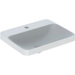 Lavabo empotrado serie Geberit VariForm, rectangular, con orificio para el grifo: Toma de grifo=Centro, Rebosadero=Sin
